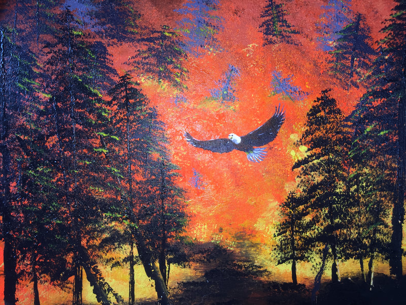 "Fire flight" by Brandy Torch Snyder (Painting)